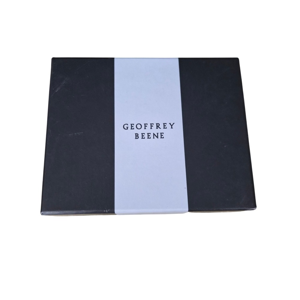 Geoffrey Beene Mens Passcase Billfold Wallet Black Leather New in Box